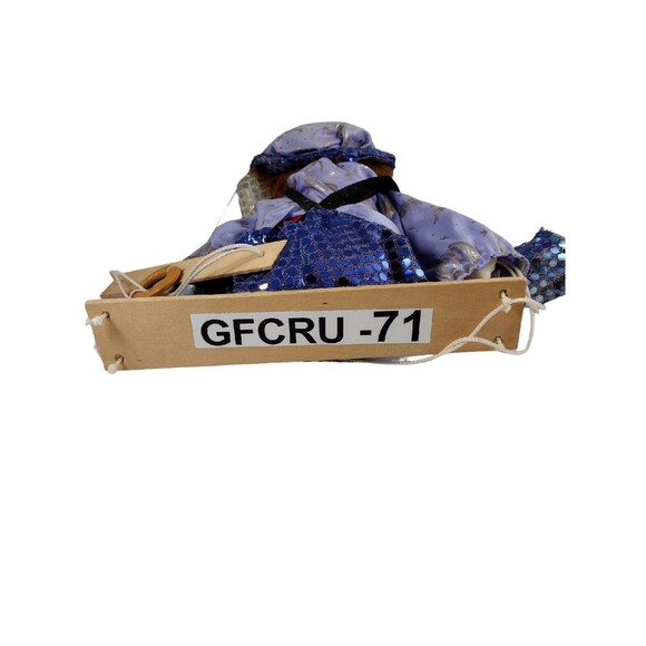 VTG Porcelain Cloth Clown Marionette 22" On Swing Face Halloween Puppet READ - Picture 3 of 10